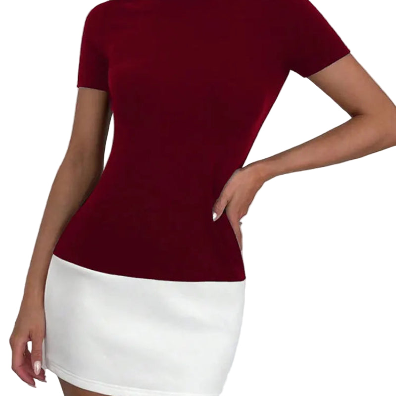 Bodycon Mini Dress in claret, Available in: https://nevazza.co.uk/