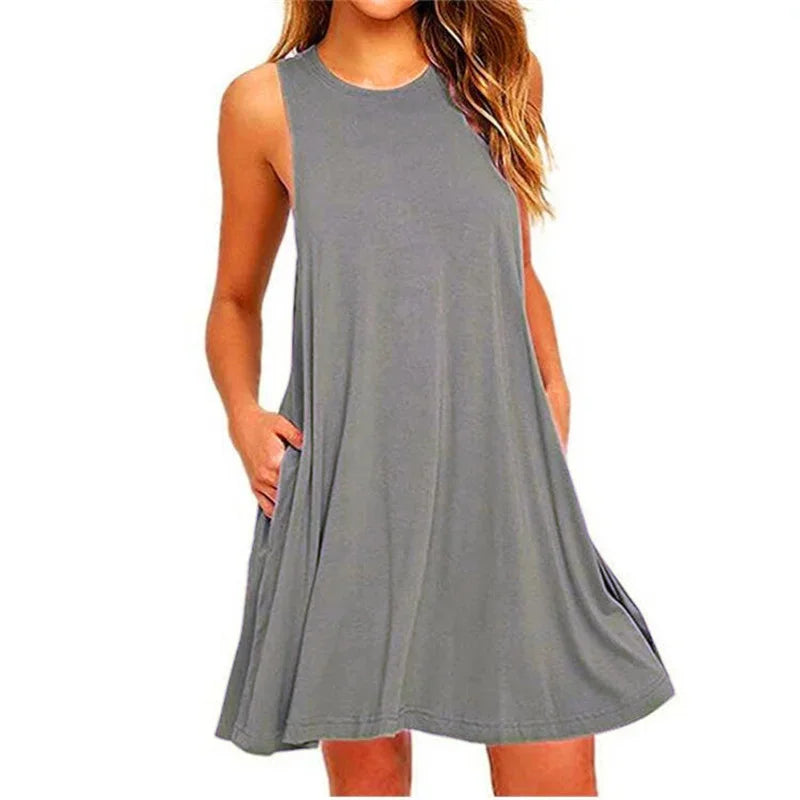 Pleated Tank Dress WaveLine, Available in: https://nevazza.co.uk/