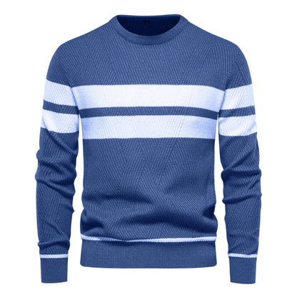 Crew Neck Chunky Knit Jumper in darkblue, available in: https://nevazza.co.uk