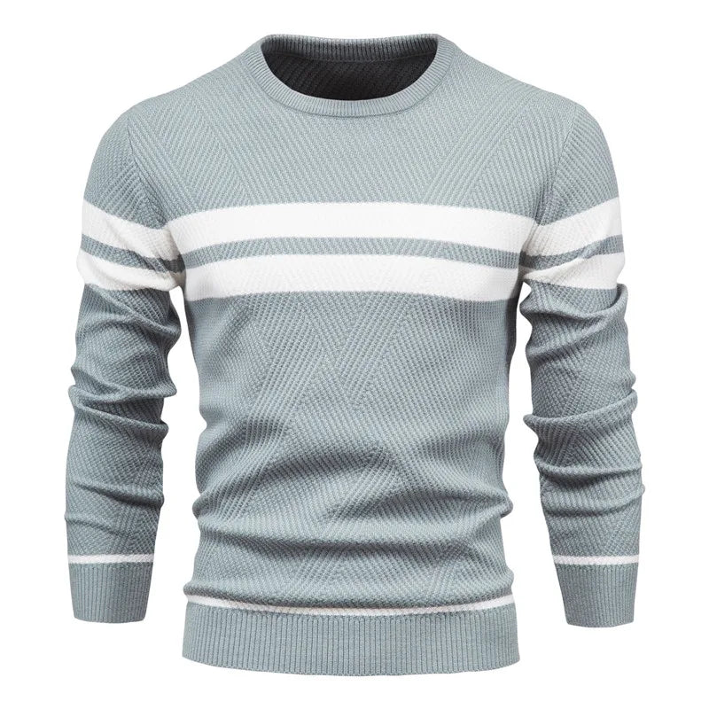 Crew Neck Chunky Knit Jumper in blue, available in: https://nevazza.co.uk