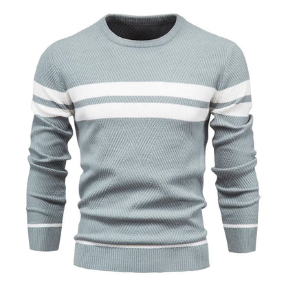 Crew Neck Chunky Knit Jumper in blue, available in: https://nevazza.co.uk