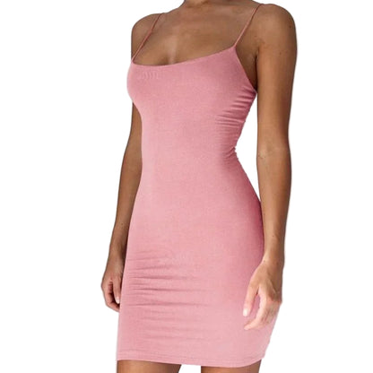 Spaghetti Strap Bodycon Dress in pink, Available in: https://nevazza.co.uk/ClubCurve