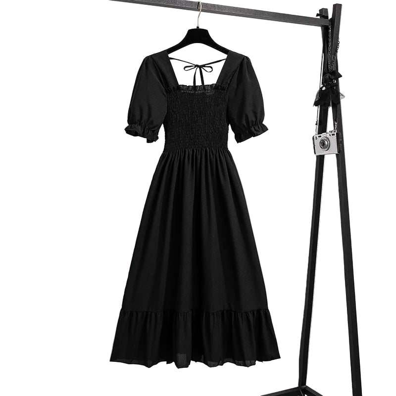 Pleated Chiffon Midi Dress, available in: https://nevazza.co.uk