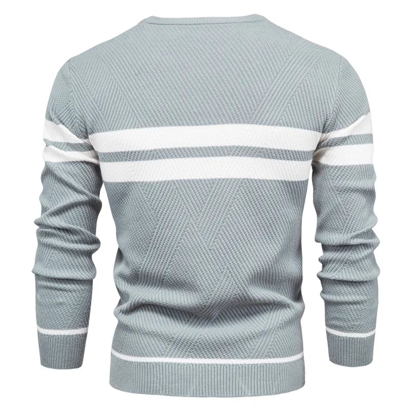 Crew Neck Chunky Knit Jumper in blue, available in: https://nevazza.co.uk
