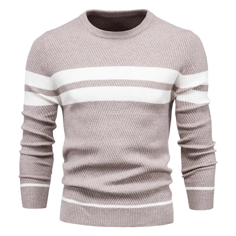 Crew Neck Chunky Knit Jumper in khaki, available in: https://nevazza.co.uk